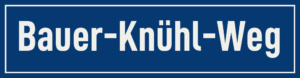Straßenschild Bauer-Knühl-Weg