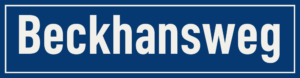 Straßenschild Beckhansweg