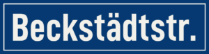 Straßenschild Beckstädtstraße