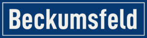 Straßenschild Beckumsfeld