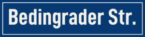 Straßenschild Bedingrader Straße