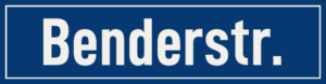Straßenschild Benderstraße