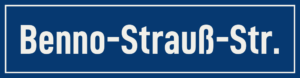 Straßenschild Benno-Strauß-Straße