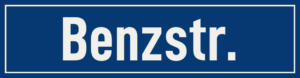 Straßenschild Benzstraße