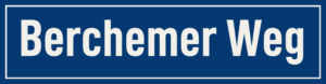 Straßenschild Berchemer Weg