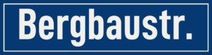 Straßenschild Bergbaustraße