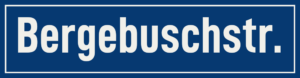 Straßenschild Bergebuschstraße