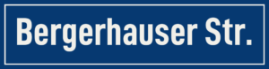 Straßenschild Bergerhauser Straße