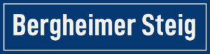 Straßenschild Bergheimer Steig