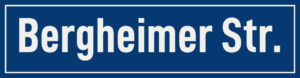 Straßenschild Bergheimer Straße