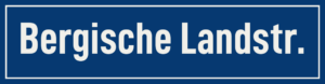 Straßenschild Bergische Landstraße