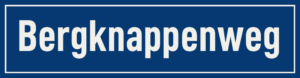 Straßenschild Bergknappenweg