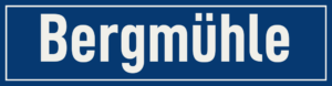 Straßenschild Bergmühle