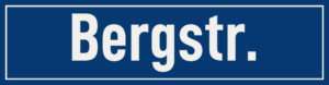 Straßenschild Bergstraße
