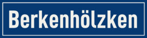 Straßenschild Berkenhölzken