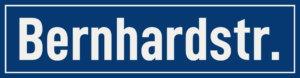 Straßenschild Bernhardstraße