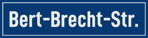 Straßenschild Bert-Brecht-Straße