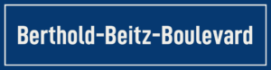 Straßenschild Berthold-Beitz-Boulevard