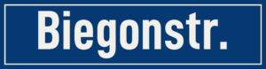 Straßenschild Biegonstraße