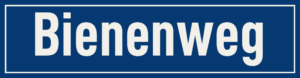 Straßenschild Bienenweg