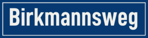 Straßenschild Birkmannsweg