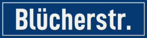 Straßenschild Blücherstraße