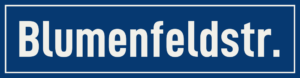 Straßenschild Blumenfeldstraße