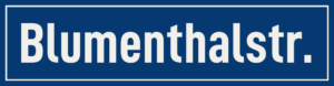 Straßenschild Blumenthalstraße