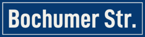 Straßenschild Bochumer Straße