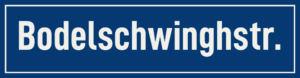 Straßenschild Bodelschwinghstraße