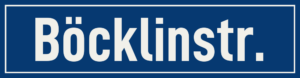 Straßenschild Böcklinstraße