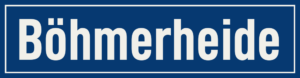 Straßenschild Böhmerheide