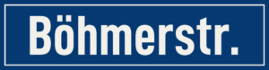 Straßenschild Böhmerstraße