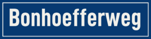 Straßenschild Bonhoefferweg