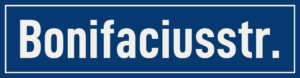 Straßenschild Bonifaciusstraße