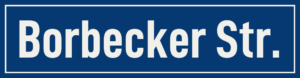 Straßenschild Borbecker Straße