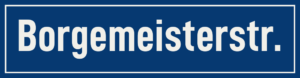 Straßenschild Borgemeisterstraße
