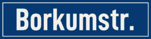 Straßenschild Borkumstraße