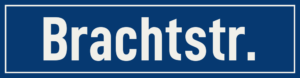 Straßenschild Brachtstraße