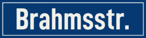 Straßenschild Brahmsstraße
