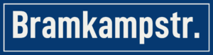 Straßenschild Bramkampstraße
