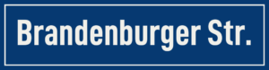 Straßenschild Brandenburger Straße
