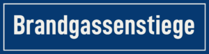 Straßenschild Brandgassenstiege
