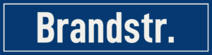 Straßenschild Brandstraße