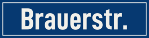 Straßenschild Brauerstraße