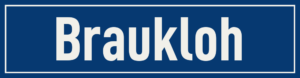 Straßenschild Braukloh