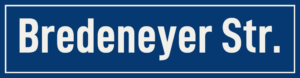 Straßenschild Bredeneyer Straße