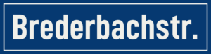 Straßenschild Brederbachstraße
