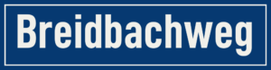 Straßenschild Breidbachweg