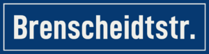 Straßenschild Brenscheidtstraße